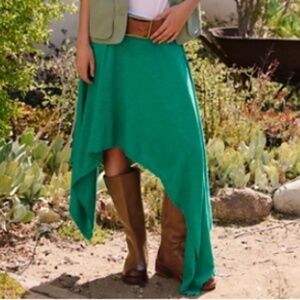 NWT Free People Vivid Green Indigo Sweater Skirt / new;flawless